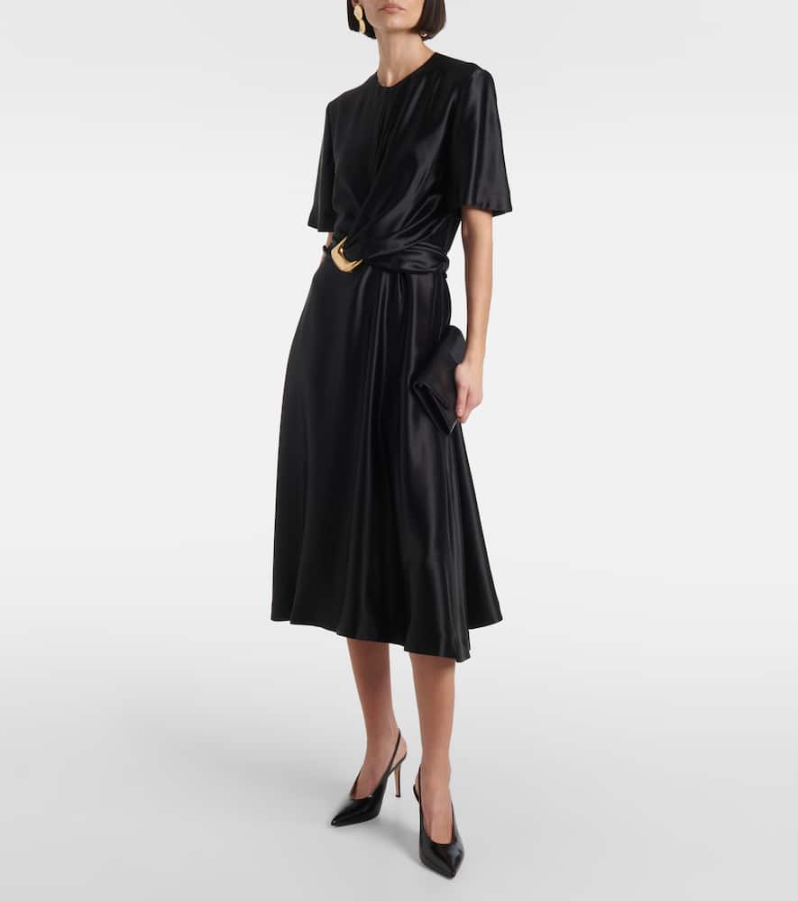 Altuzarra Honey Belted Silk Maxi Dress In Black