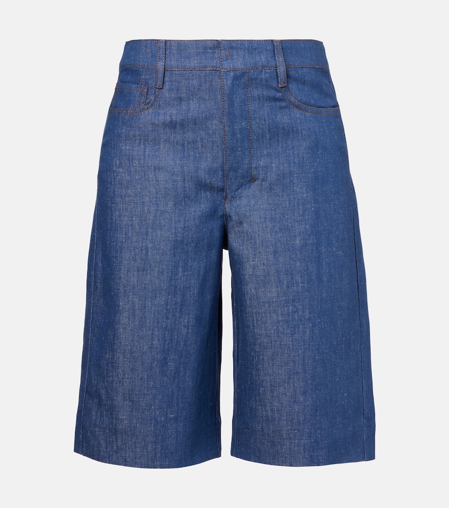'S Max Mara Eric cotton and linen twill shorts