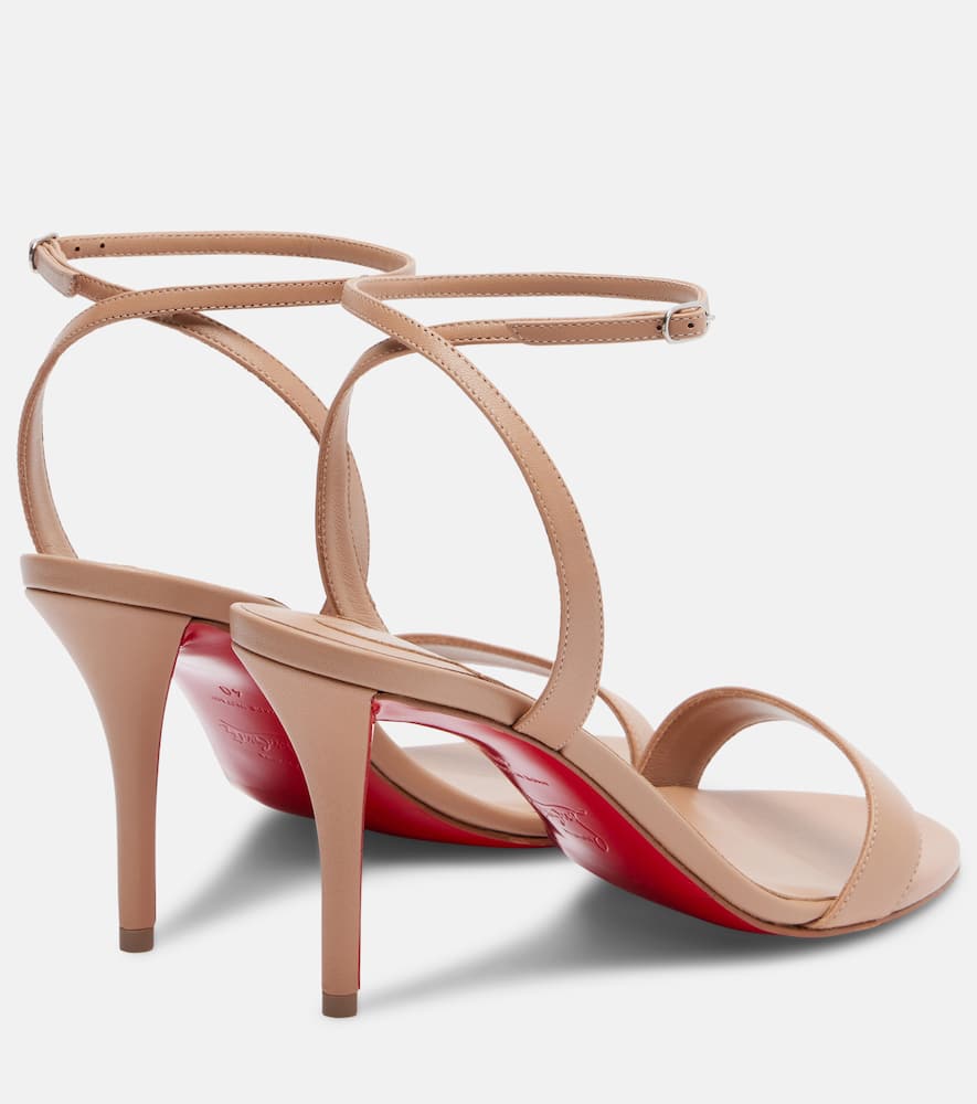 Christian Louboutin Miss Z 80 Leather Sandals In Neutral