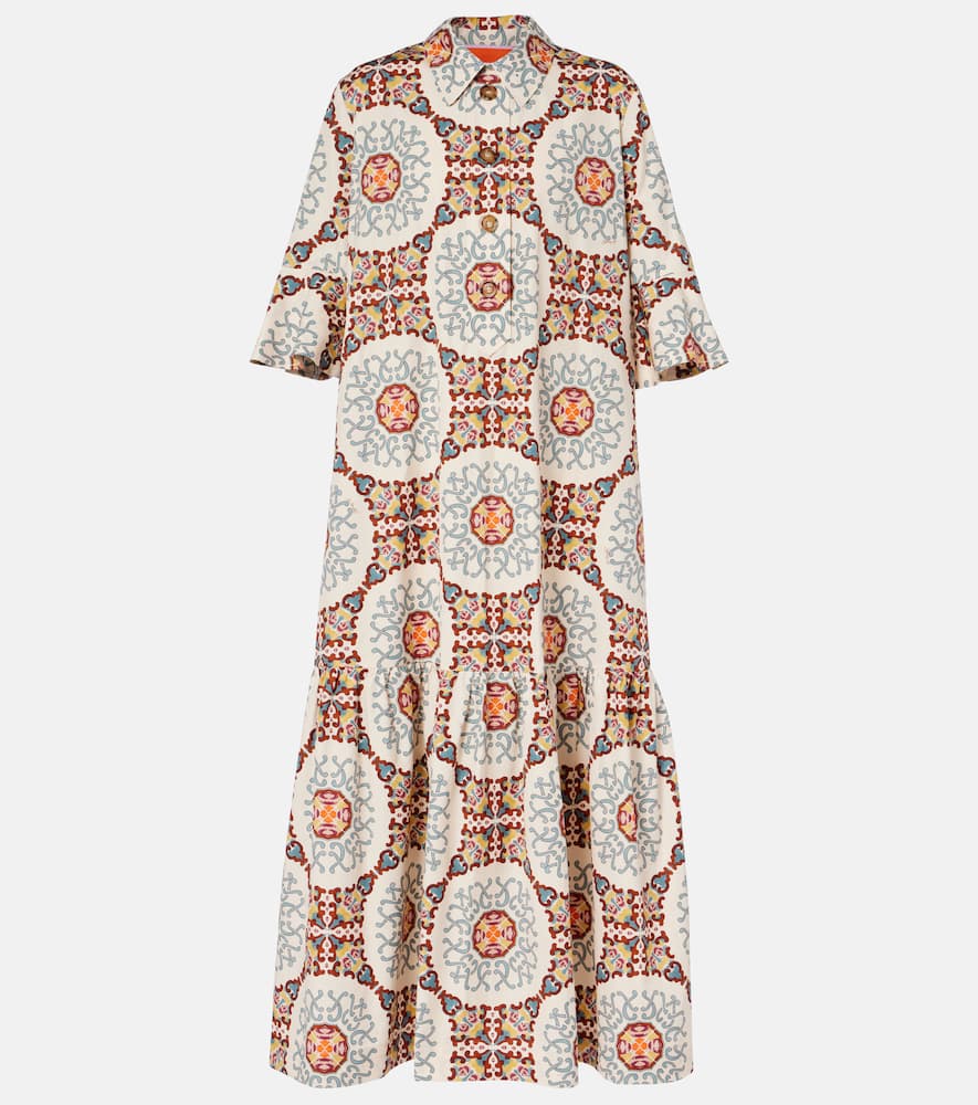 Artemis printed cotton poplin shirt dress