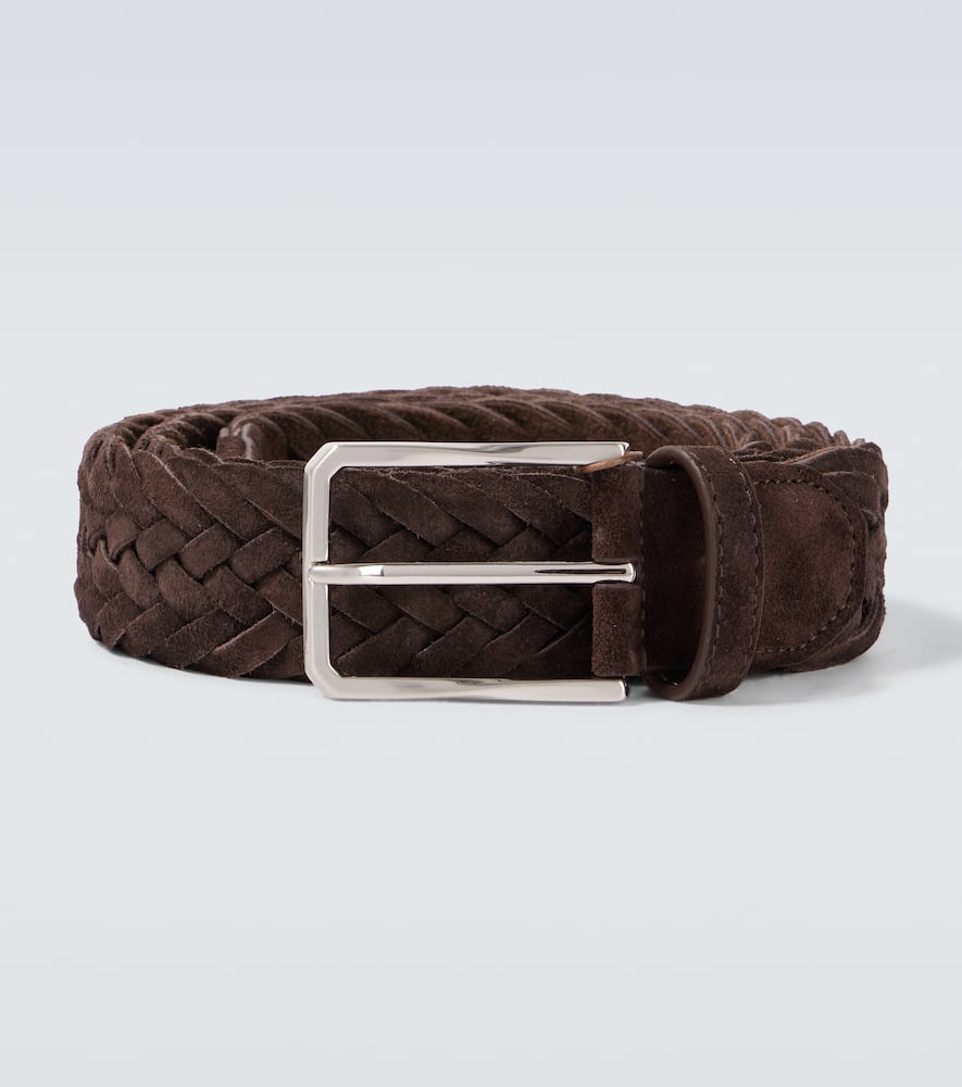Braided suede belt