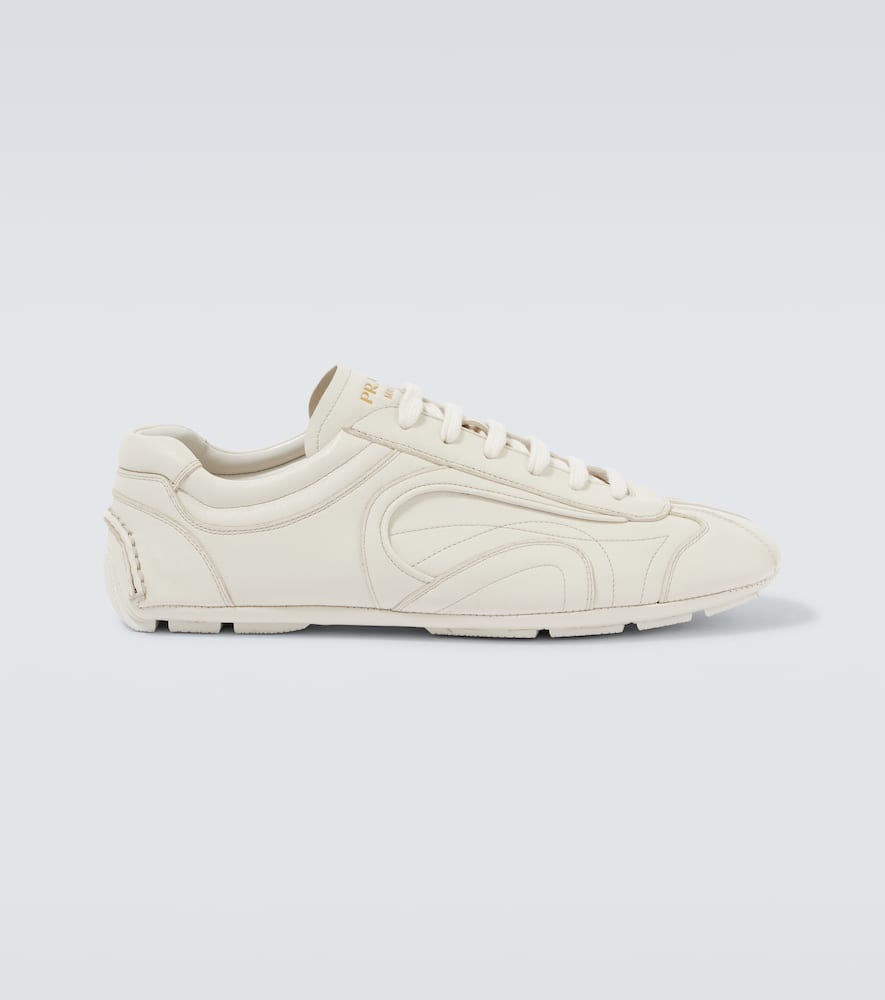 Prada Montecarlo Re-edition 2005 Leather Sneakers In White