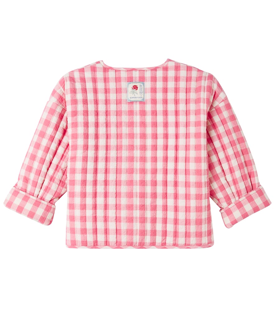 Konges Sløjd Konges Slojd Embroidered Gingham Cotton Jacket In Pink