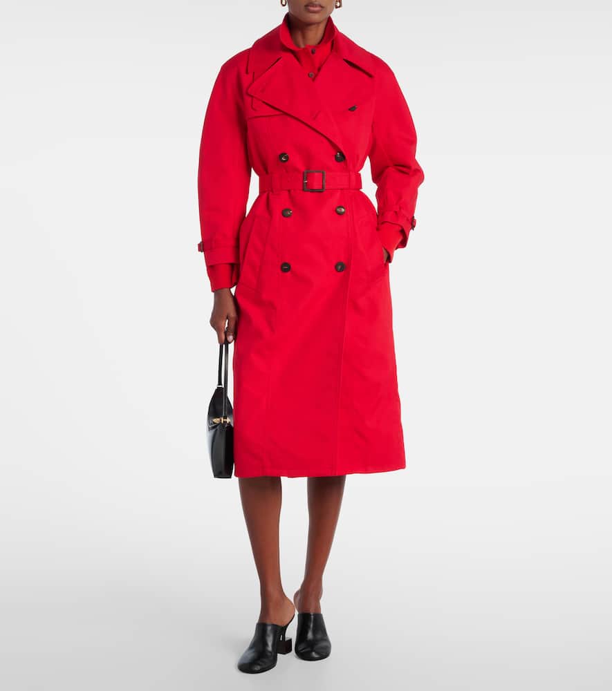 Jacquemus Cotton-blend Coat In Red