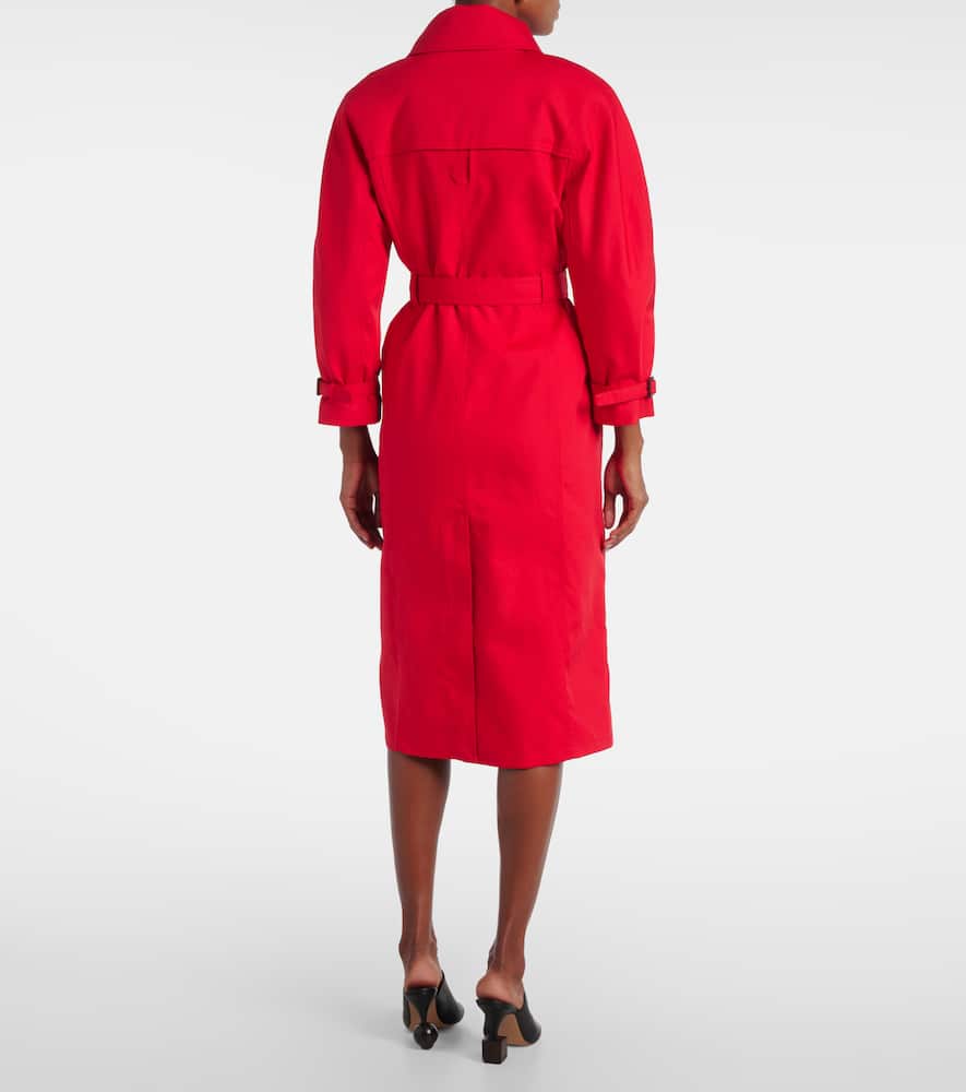 Jacquemus Cotton-blend Coat In Red