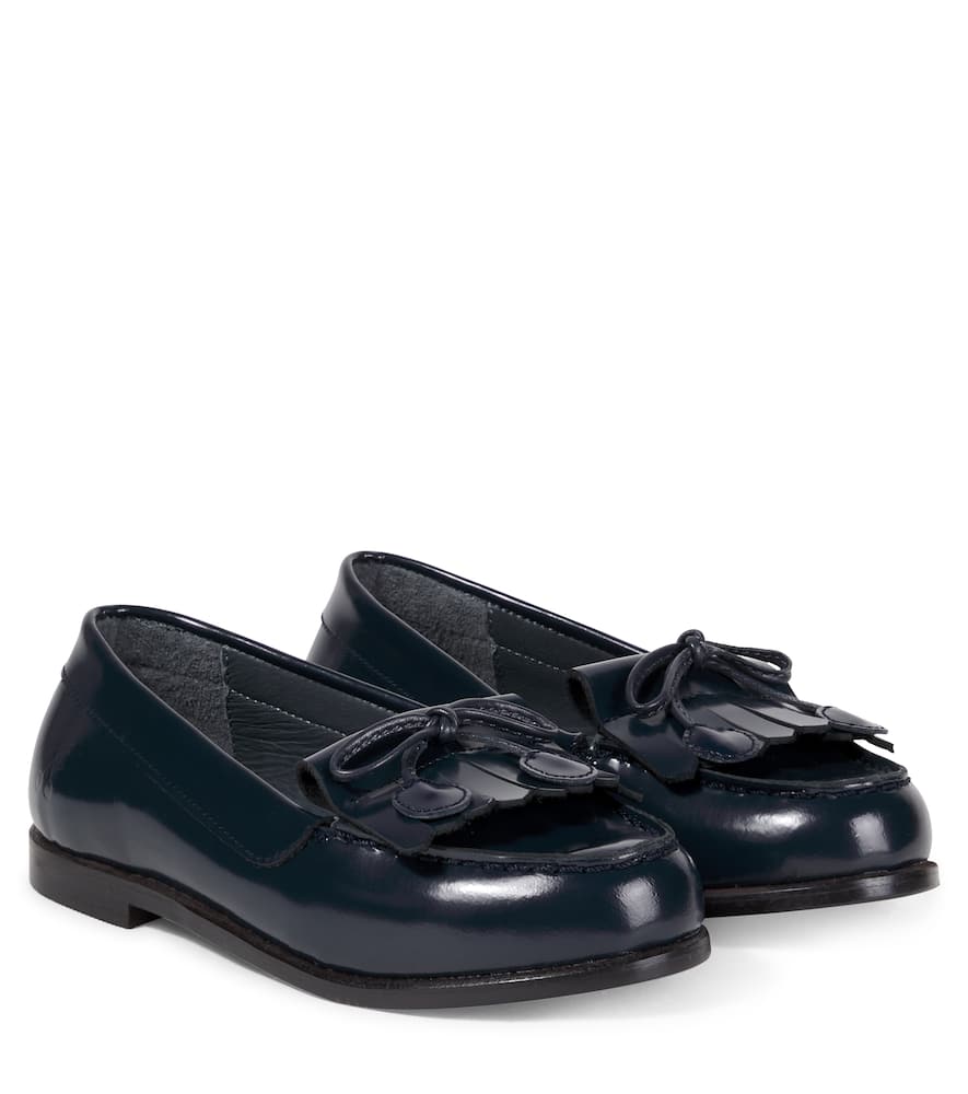 Bonpoint Jazz Fringed Leather Loafers In Blue