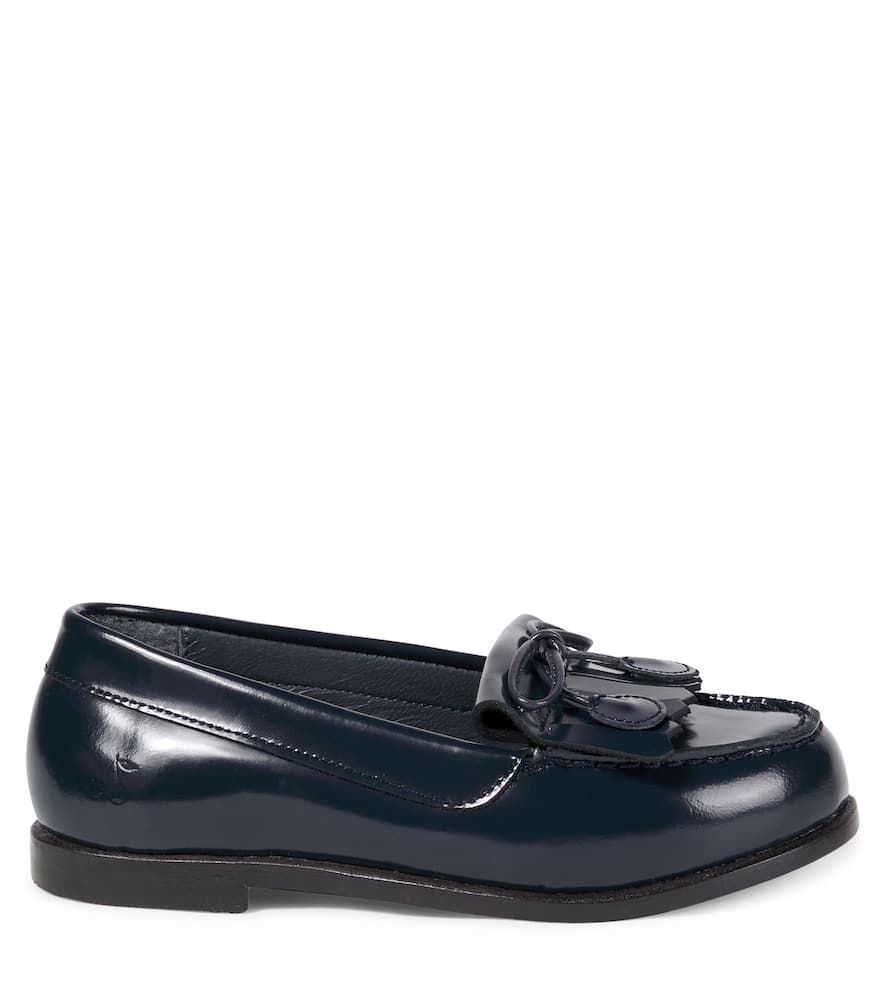 Bonpoint Jazz Fringed Leather Loafers In Blue