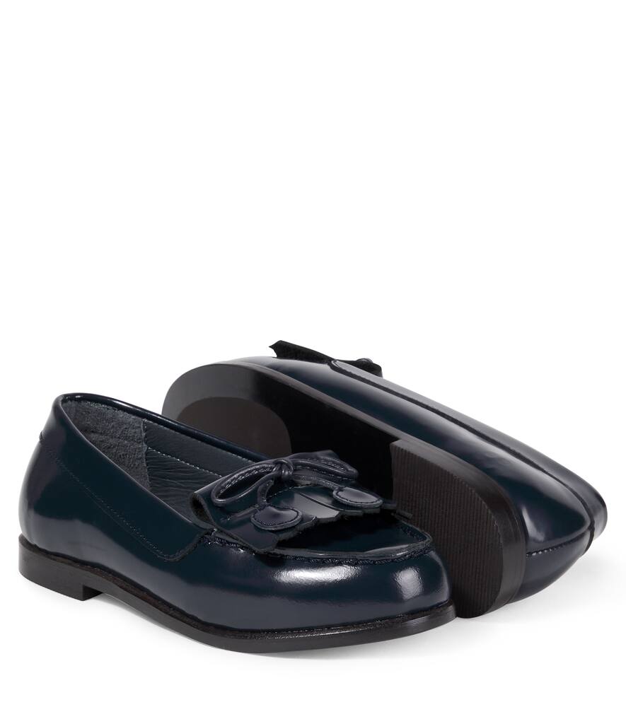 Bonpoint Jazz Fringed Leather Loafers In Blue