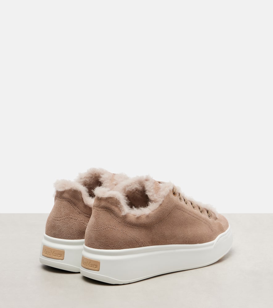 Max Mara Tmaxi Suede Platform Sneakers In Multi