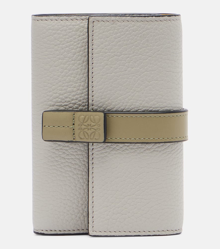 Loewe Leather Wallet In Gray