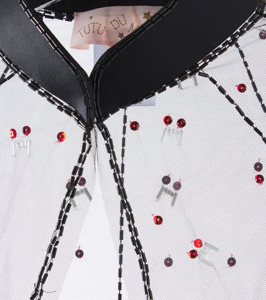 Tutu Du Monde Verziertes Cape Fangtastic Aus Tüll In Black