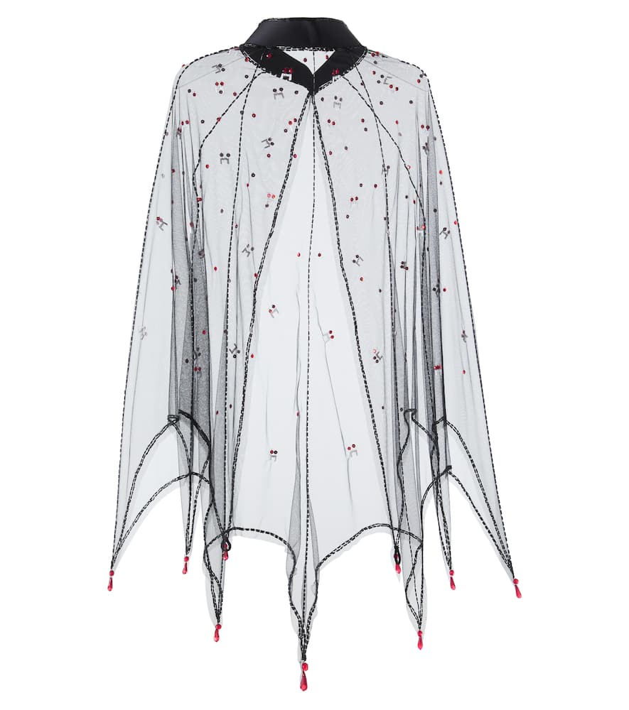 Tutu Du Monde Verziertes Cape Fangtastic Aus Tüll In Black