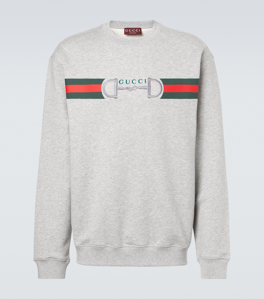 Gucci Web Stripe cotton sweatshirt