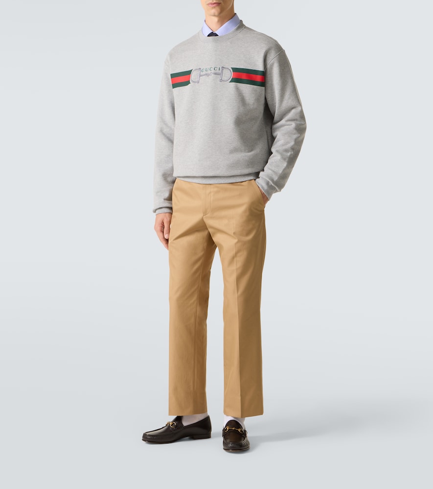 Web Stripe Cotton Sweatshirt