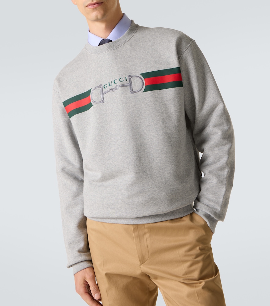  Gucci Gucci Sudadera De Algodón Con Web 