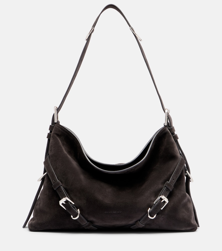 Givenchy Women's Grey Voyou Medium Suede Shoulder Bag - Mytheresa
