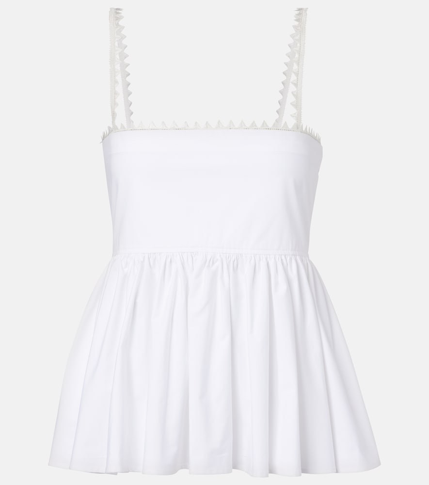 Jacquemus Traversin cotton poplin peplum top