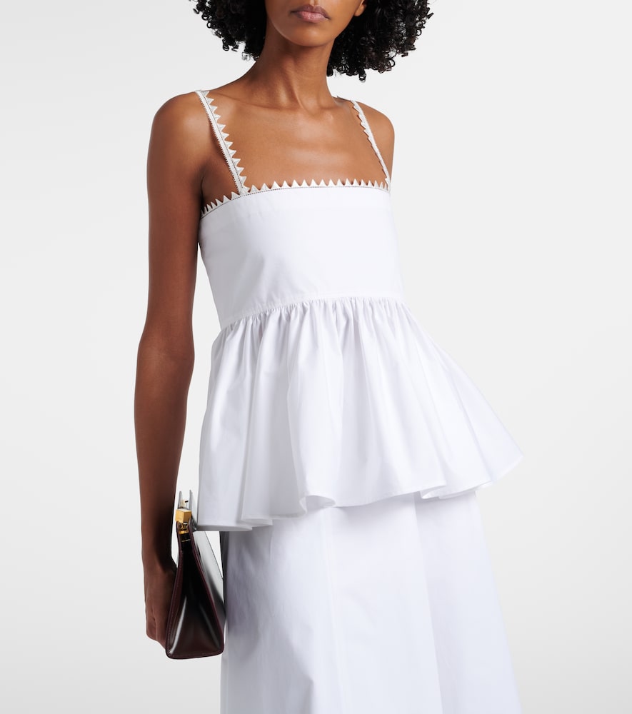  Jacquemus Jacquemus Traversin Cotton Poplin Peplum Top 