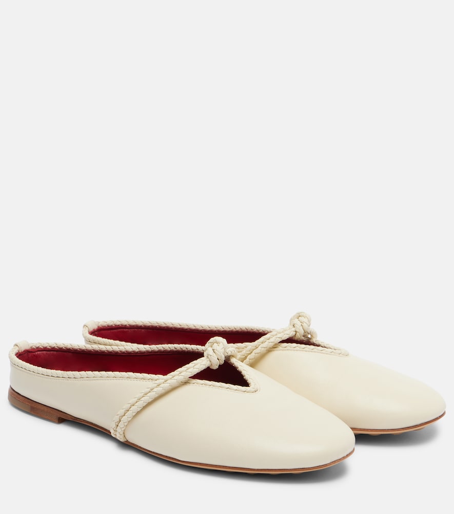 Bottega Veneta Rosa leather mules
