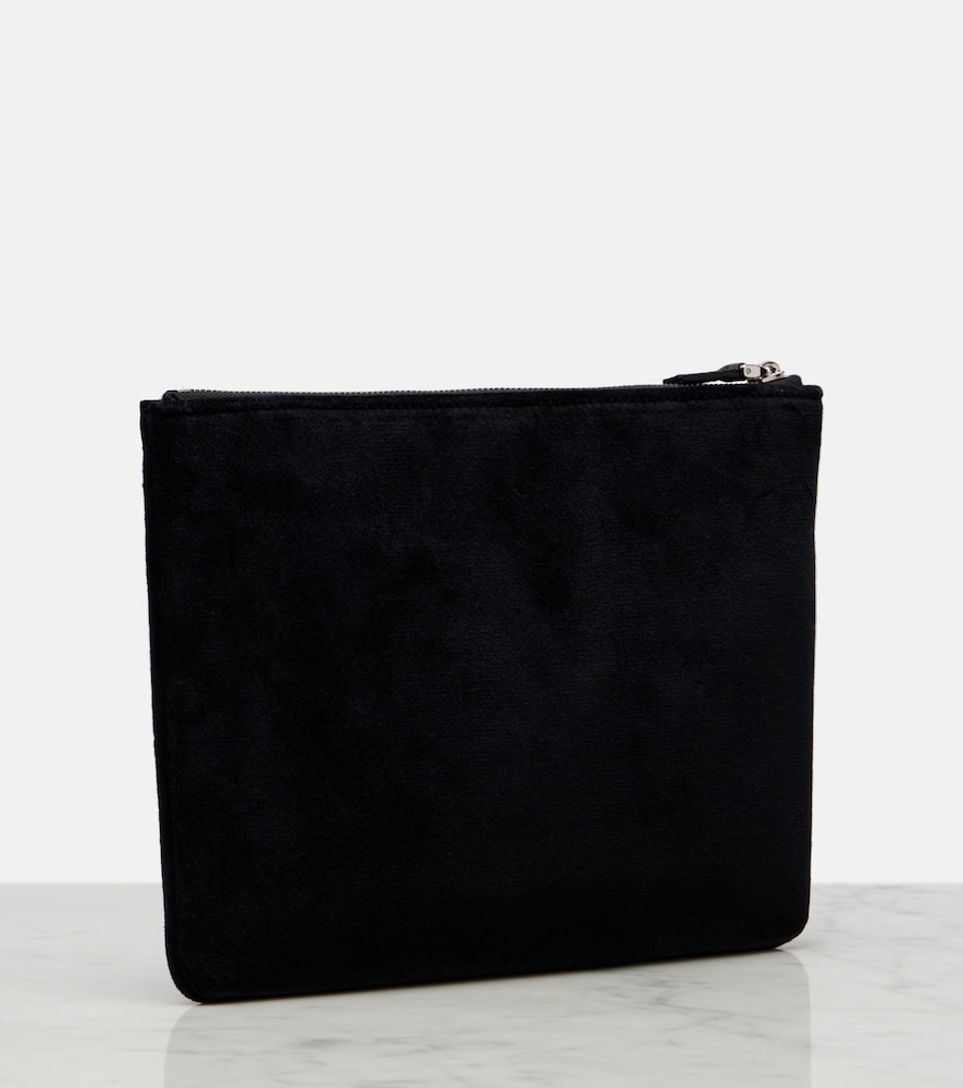  Valentino Garavani Valentino Garavani Clutch Vlogo Aus Samt Mit Kristallen 