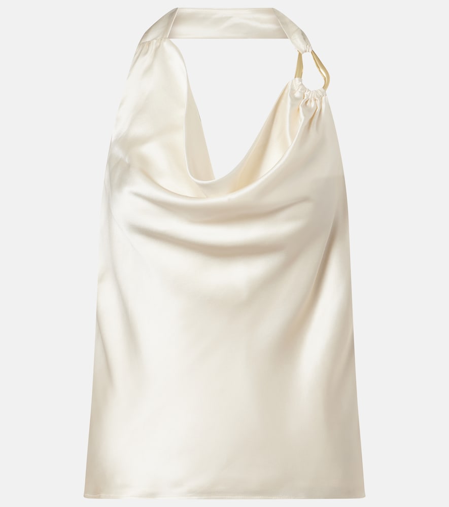 Rebecca Vallance Elise halterneck silk satin top