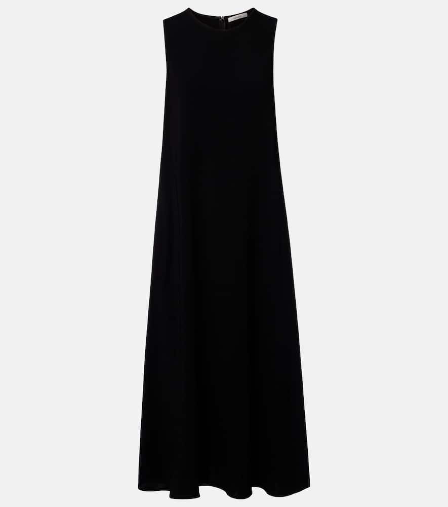 Asceno Jersey Midi Dress In Black