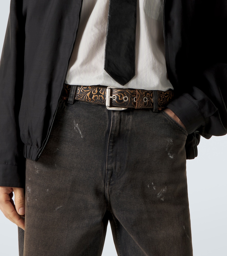  Our Legacy Our Legacy 40mm Paisley Leather Belt 