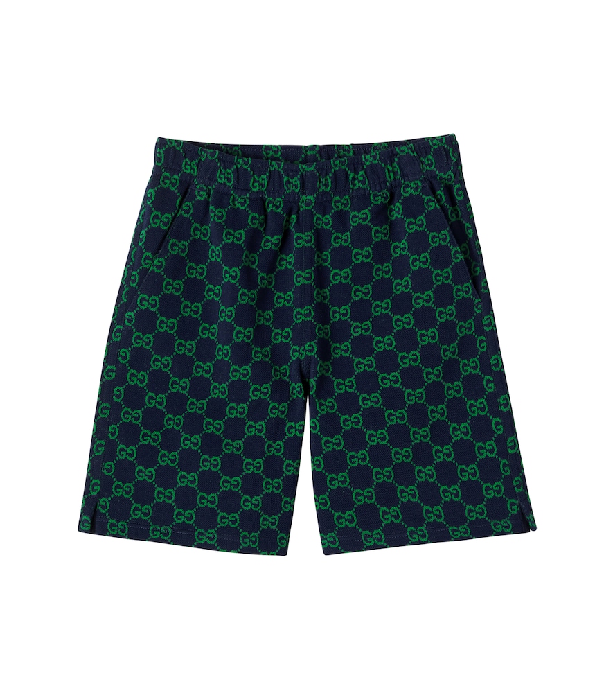 Gucci Kids Blau Shorts Gg Aus Baumwoll-Canvas - MyTheresa