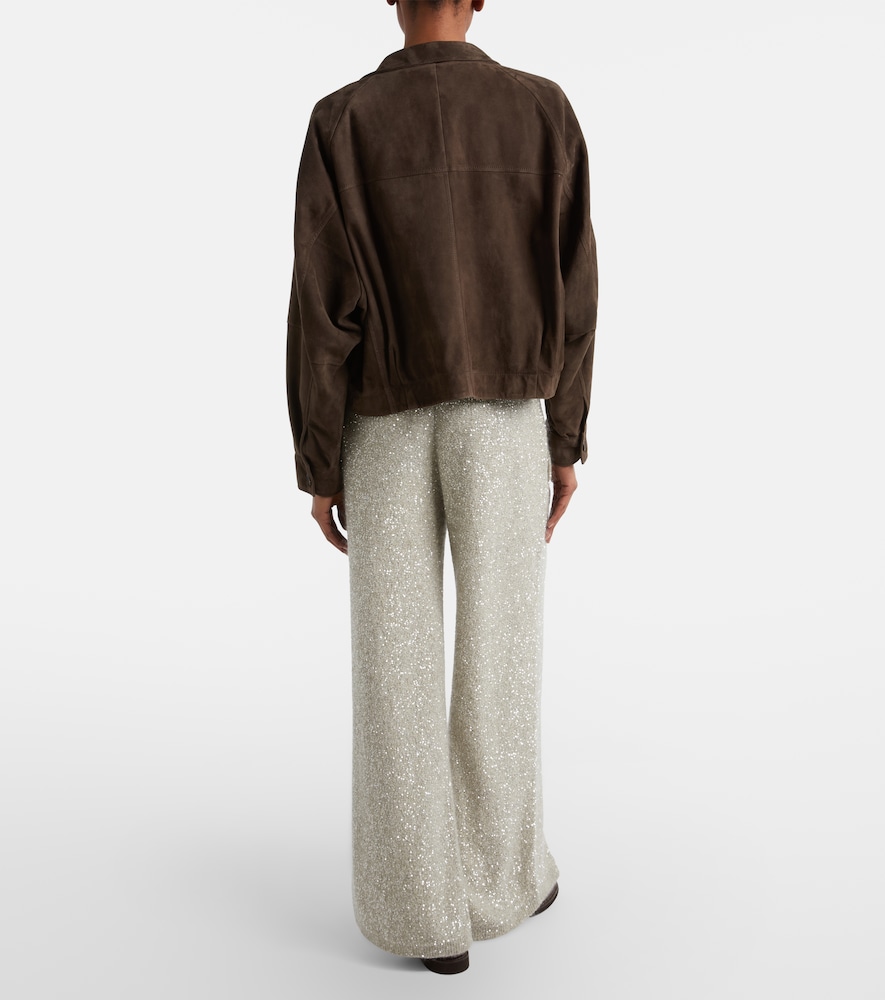  Brunello Cucinelli Brunello Cucinelli Sequined Wide-leg Pants 