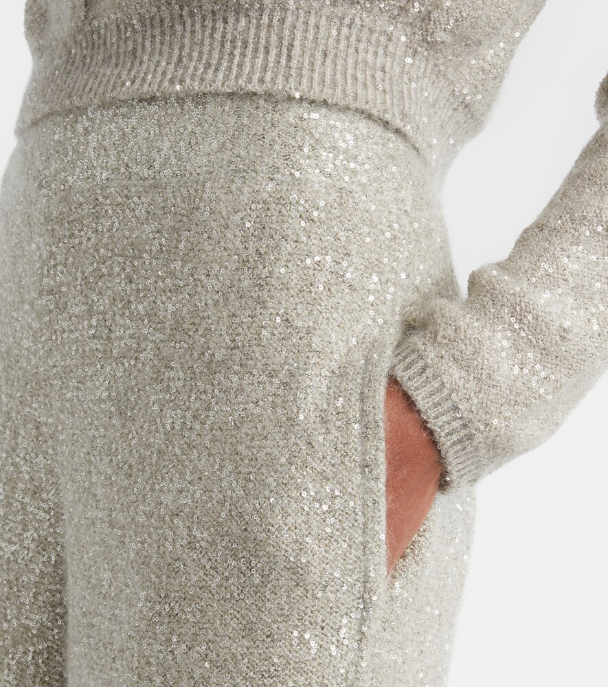  Brunello Cucinelli Brunello Cucinelli Sequined Wide-leg Pants 