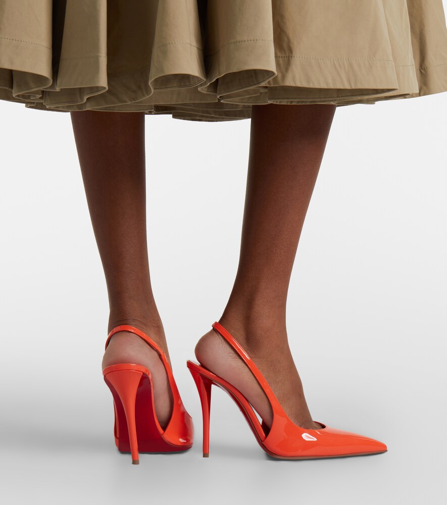 Christian Louboutin Miss Z 100 patent leather slingback pumps