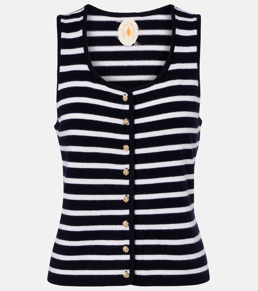 Jardin des Orangers Striped cashmere sweater vest