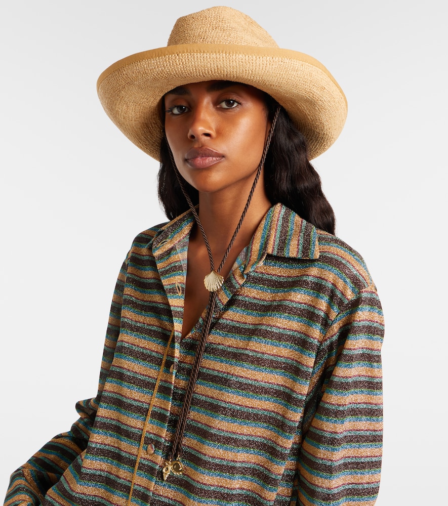 Oséree Embellished raffia cowboy hat
