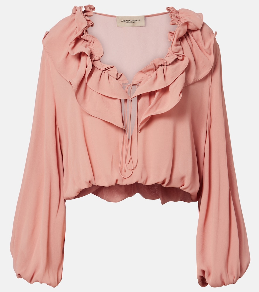 Adriana Degreas Crop top à volants