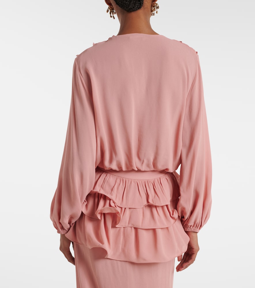  Adriana Degreas Adriana Degreas Ruffled Crop Top 