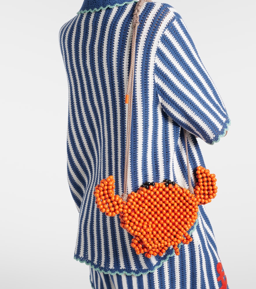 Alémais Crab Mini beaded crossbody bag