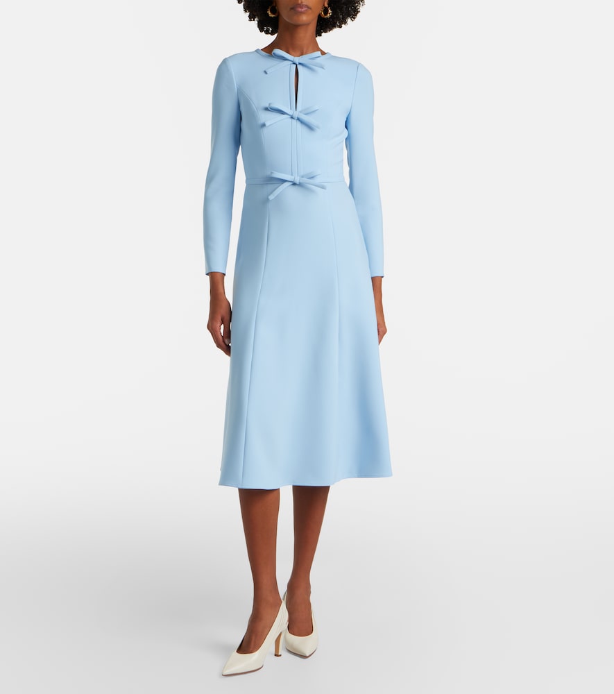 Carolina Herrera Bow-detail crêpe midi dress