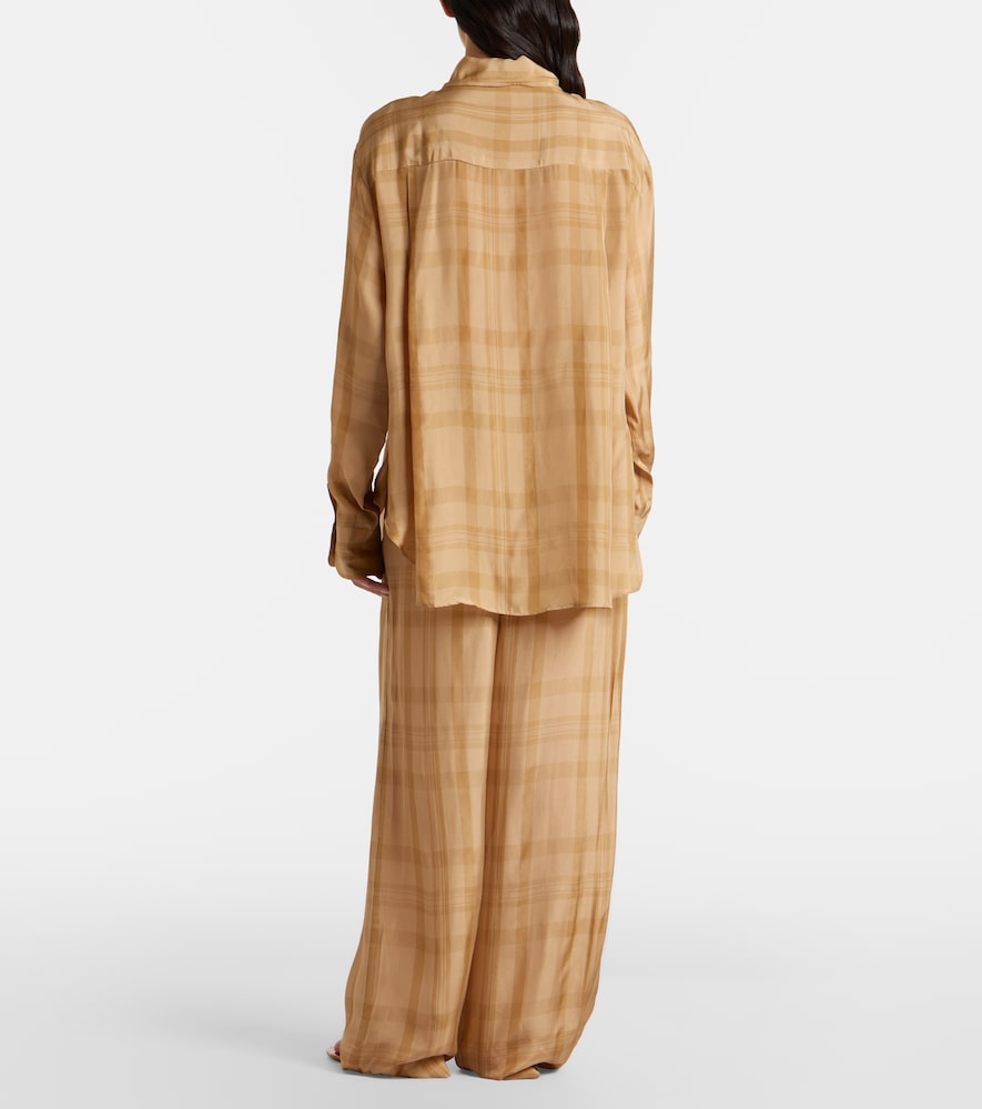 The Frankie Shop Baxter checked twill wide-leg pants | Thumbnail 5