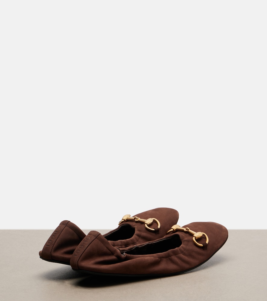  Gucci Gucci Horsebit Leather Ballet Flats 