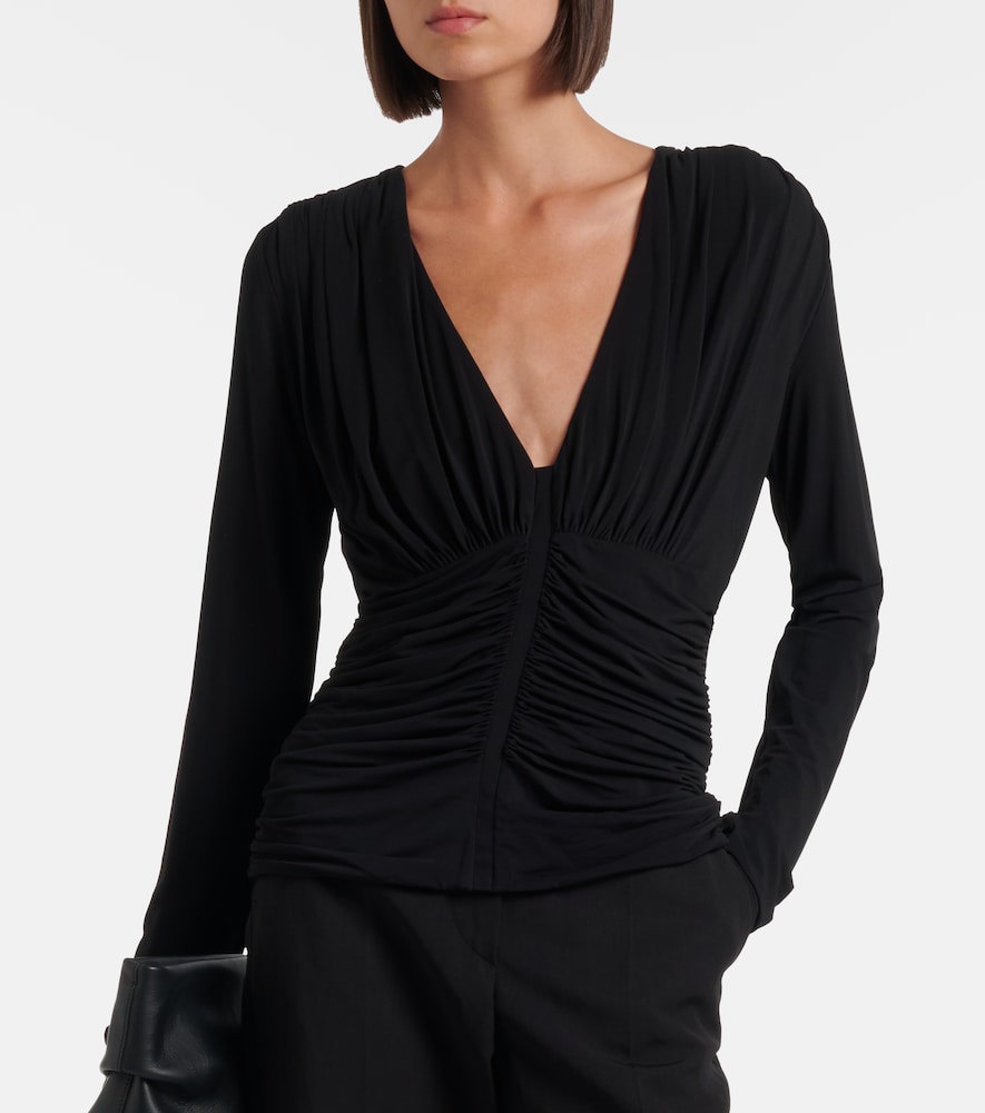 Sportmax Ruched crêpe top