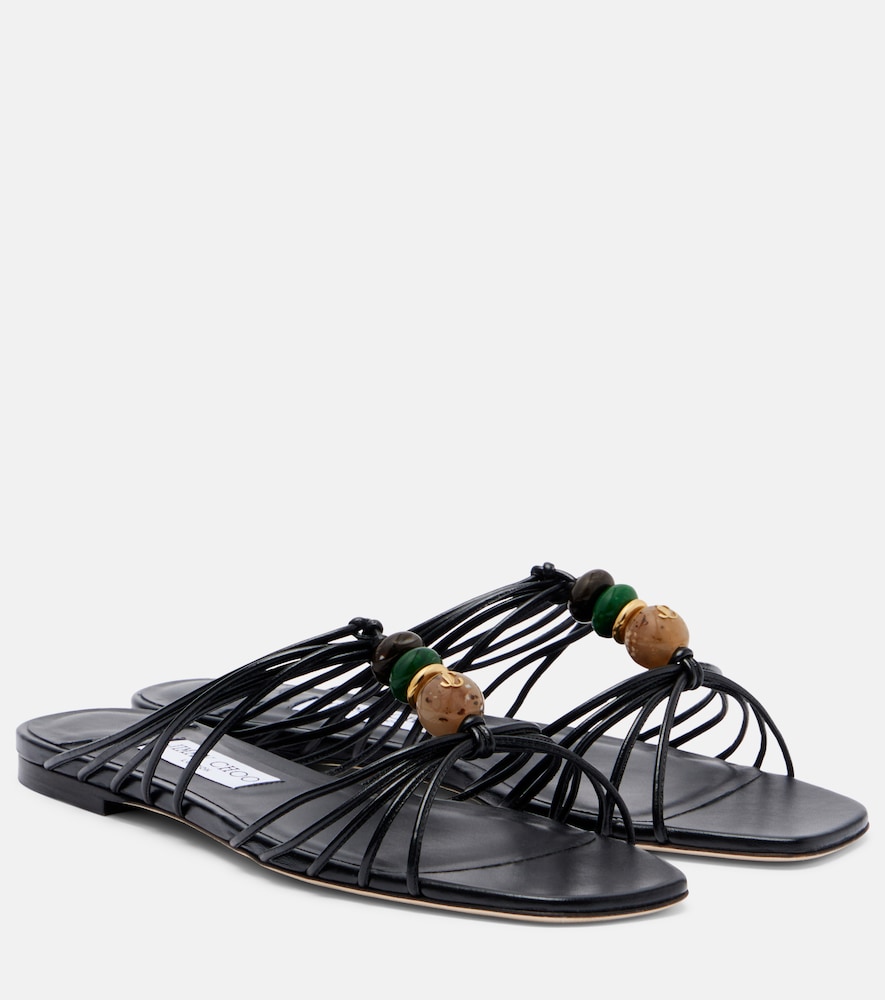 Verzierte Sandalen Lova aus Leder