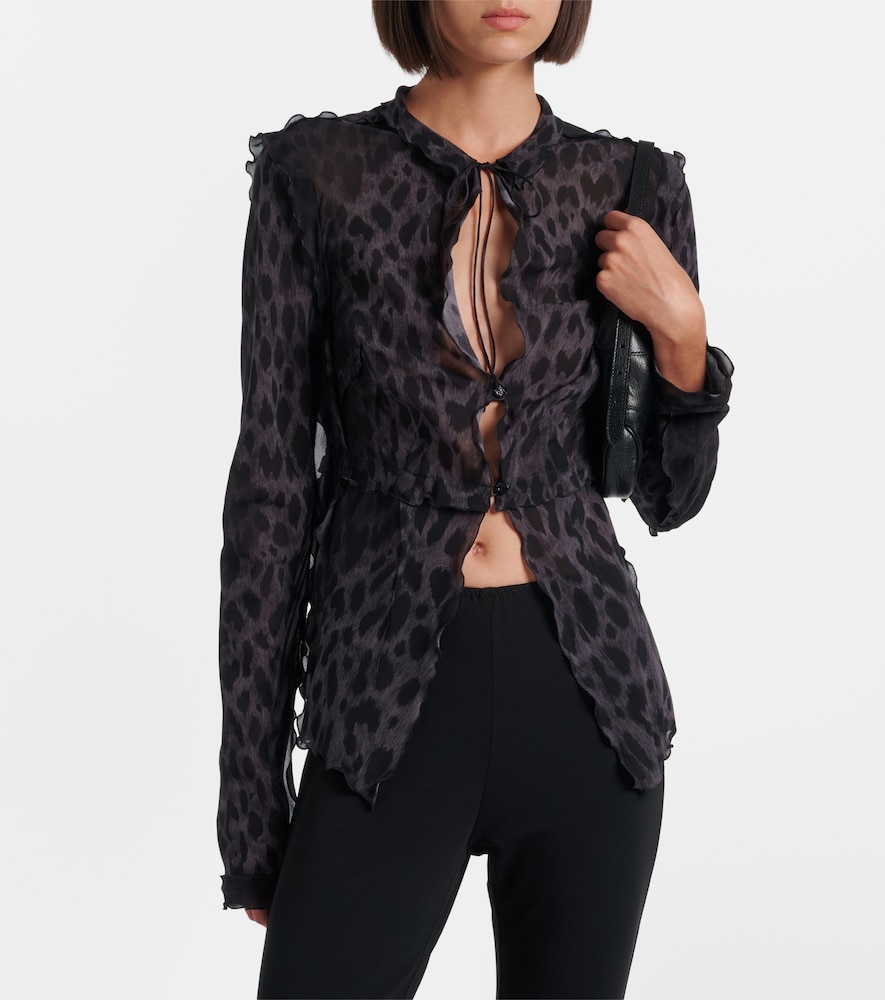  Gucci Gucci Blusa De Seda Estampada 