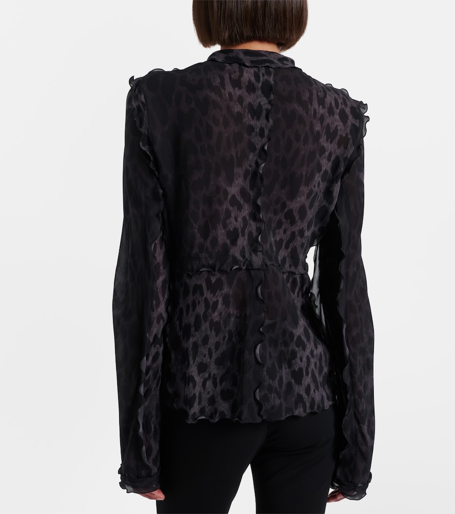  Gucci Gucci Blusa De Seda Estampada 