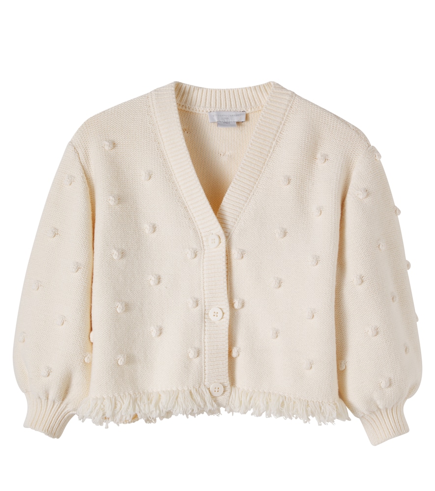 Stella McCartney Stella McCartney Kids Fringed cotton and wool cardigan　ステラ マッカートニー キッズ フリンジ付きコットン＆ウール カーディガン