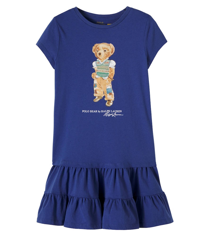 Polo Ralph Lauren Kleid Polo Bear Aus Baumwolle Bedruckt Kinder Blau 146/152