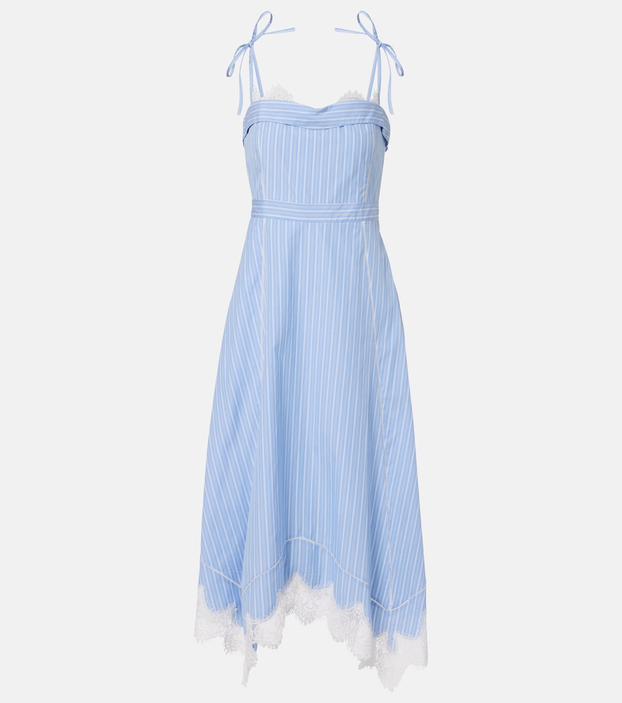 Simkhai Avaleigh striped cotton midi dress