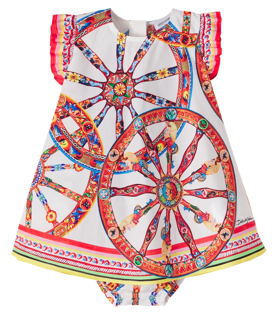 Baby – Abito e culottes Carretto in jersey di cotone