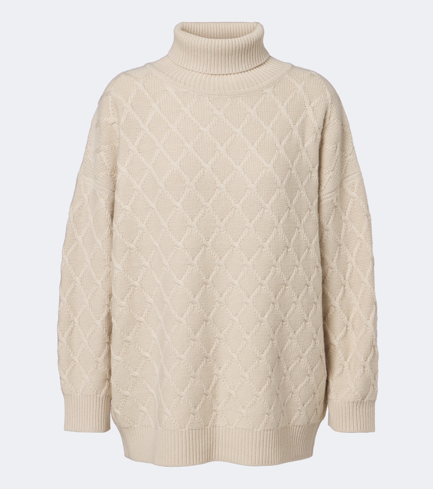 Pullover in lana e cashmere a collo alto