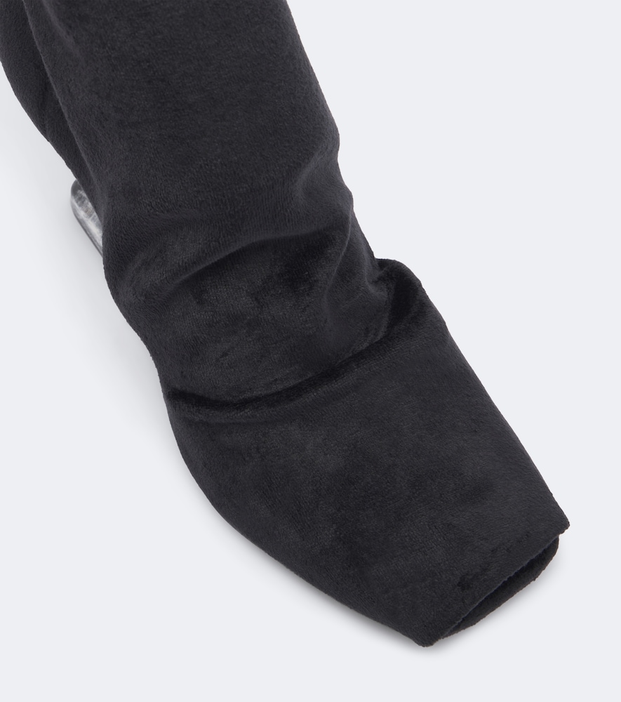 Cantilever Velvet Jersey Ankle Boots