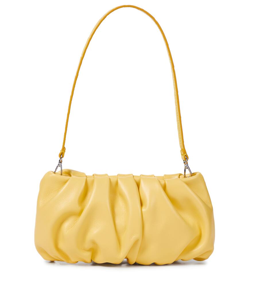 Staud Bean Convertible Leather Clutch Bag In Yellow